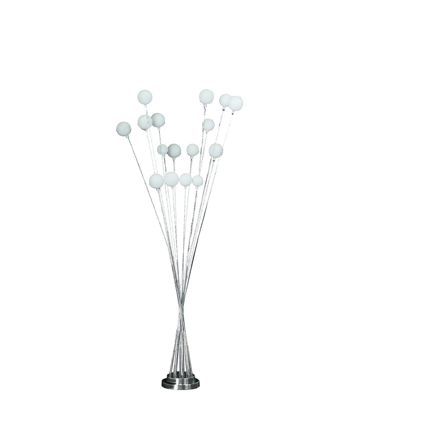 62" Modern Silver 16 LED Floor Lamp