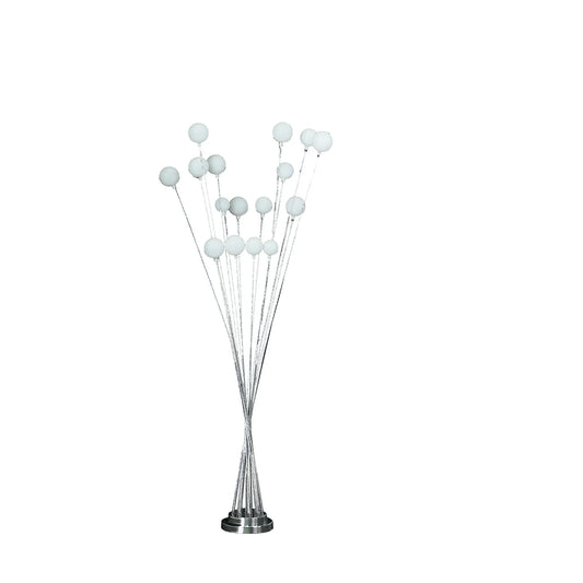 62" Modern Silver 16 LED Floor Lamp