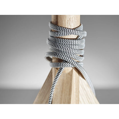 Natural Solid Wood Tripod Table Lamp