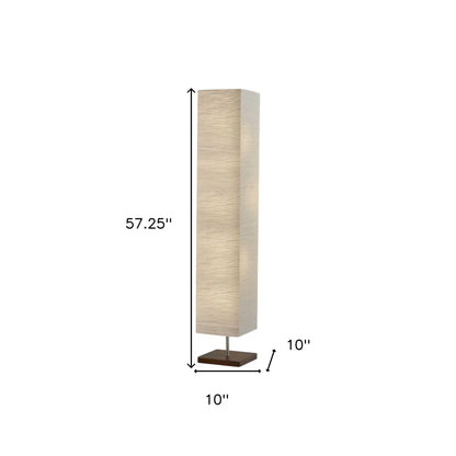 Contemporary Natural Column Floor Lamp
