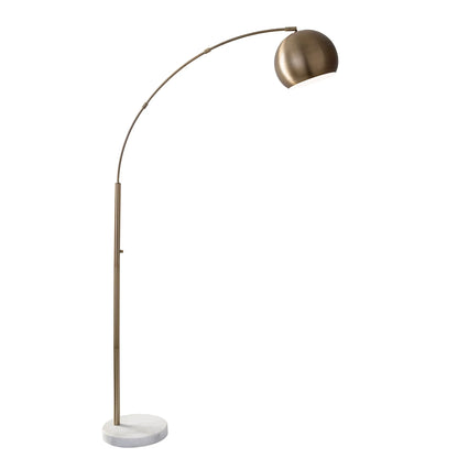Contemporary Brass Metal Arc Floor Lamp