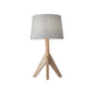 Natural Solid Wood Tripod Table Lamp