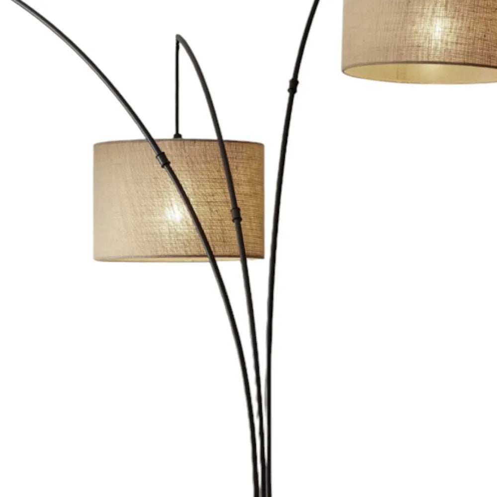 Silver Three-Light Tree Floor Lamp