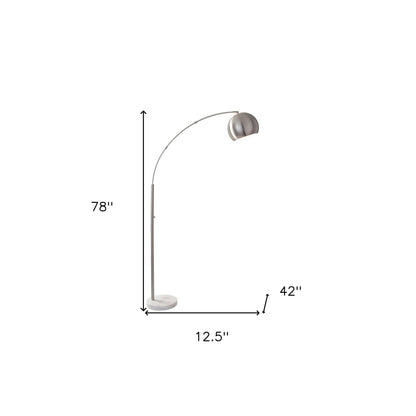 Contemporary Brass Metal Arc Floor Lamp